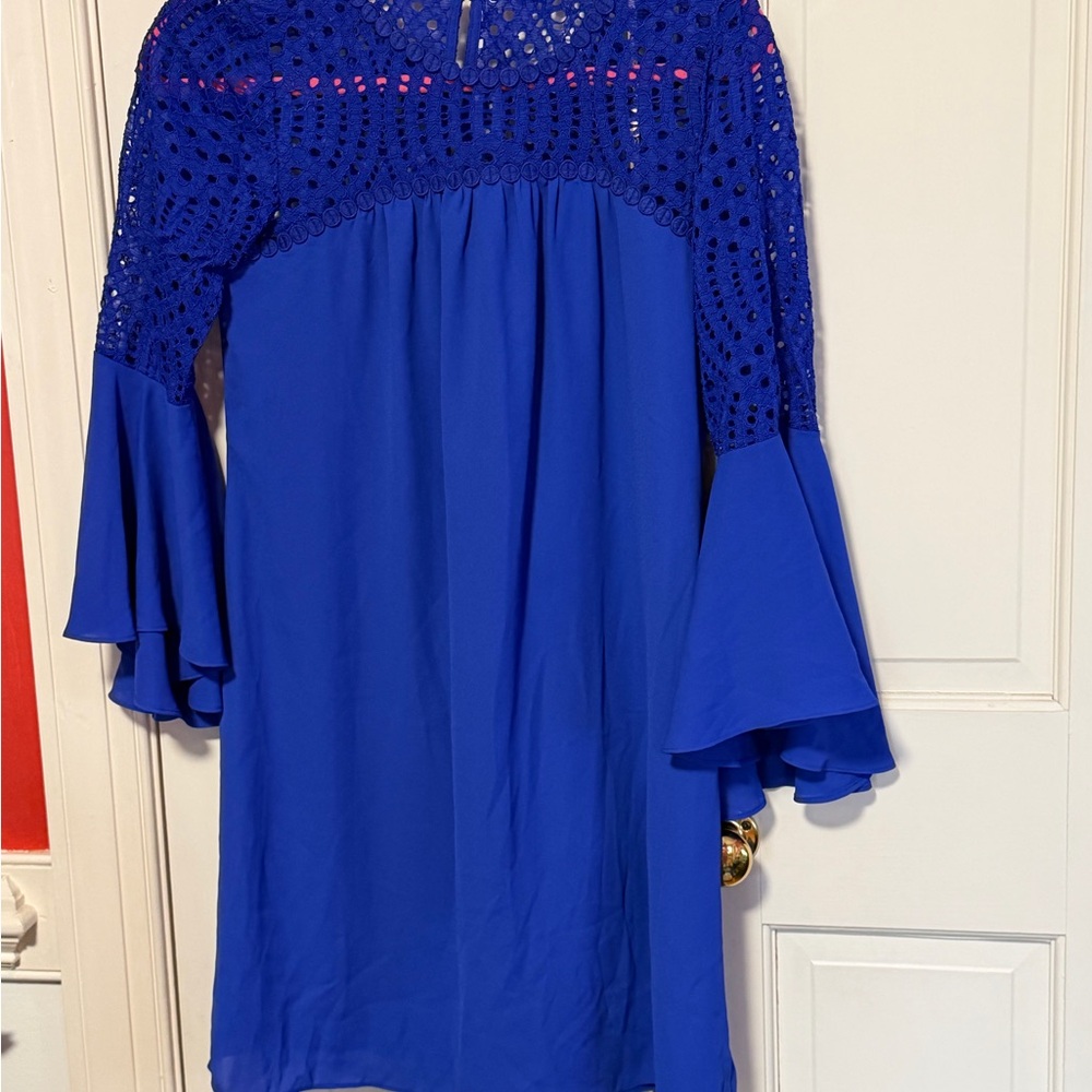 Lilly Pulitzer Amenna Royal purple Lace Dress Sz 0
